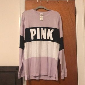 VS PINK light purple long sleeve tee